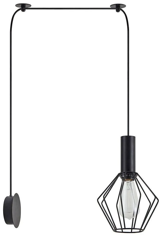 Φωτιστικό Τοίχου Adept Tube 77-8813 40x20x300cm 1xE27 60W Black Homelighting