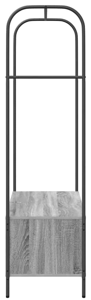 vidaXL Ράφι Ρούχων Γκρι 100 x 44 x 160 εκ Επεξεργασμένο ξύλο