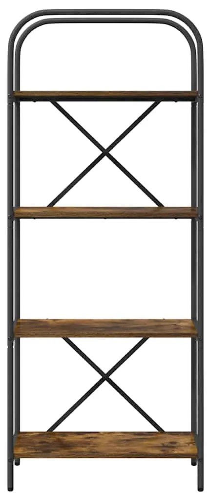 vidaXL Ράφι Βιβλίων Καπνιστή δρυς 60 x 30 x 146 εκ Επεξεργασμένο ξύλο