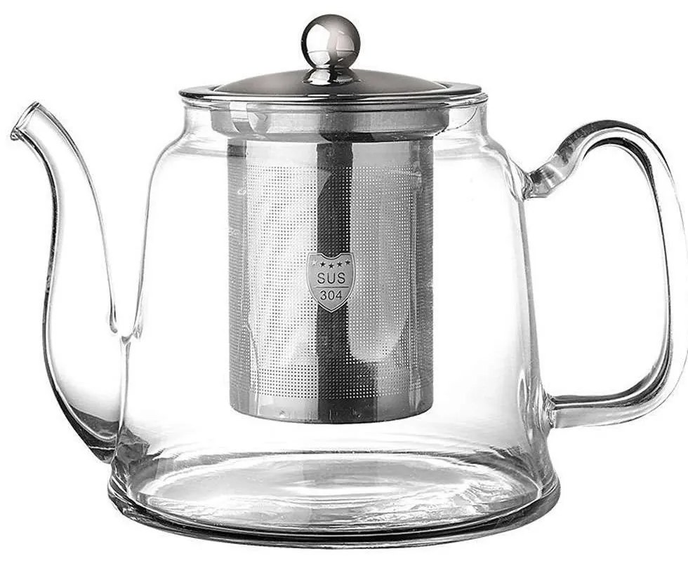 Τσαγιέρα Με Φίλτρο 01-13356 1000ml Clear-Inox Estia Γυαλί