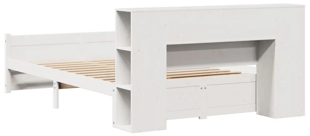 vidaXL Κρεβάτι Βιβλιοθήκη Χωρίς Στρώμα 120x190 εκ Μασίφ Ξύλο Πεύκου