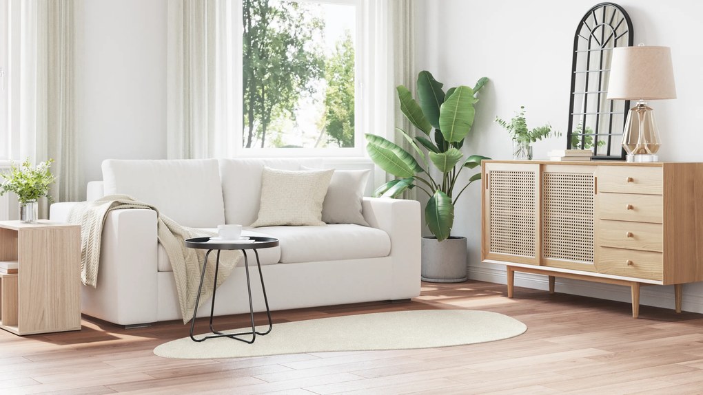 vidaXL Χαλιά Κρεμ 100 x 200 cm Πολυεστέρας