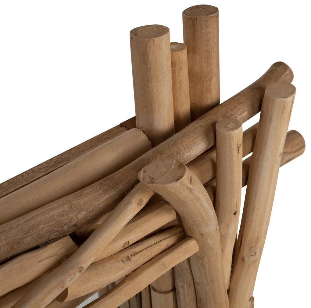 Καθρέπτης Τοίχου από Μασίφ Ξύλο ΤΕΑΚ Φυσικό 100x7x80Y εκ. 100x7x80 εκ.