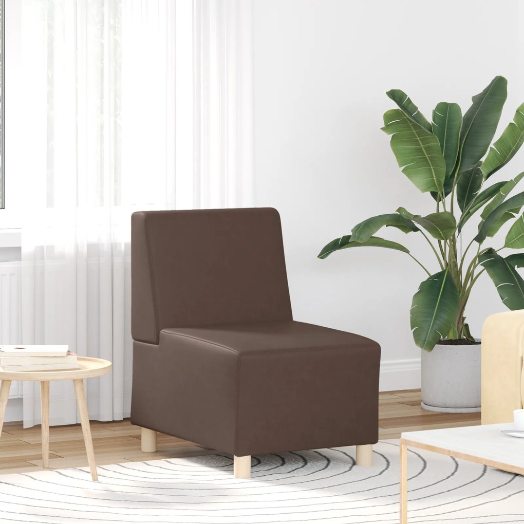 vidaXL Καναπέδες 3 pcs Καφέ 55 x 74 x 82 εκ. Τεχνητό δέρμα