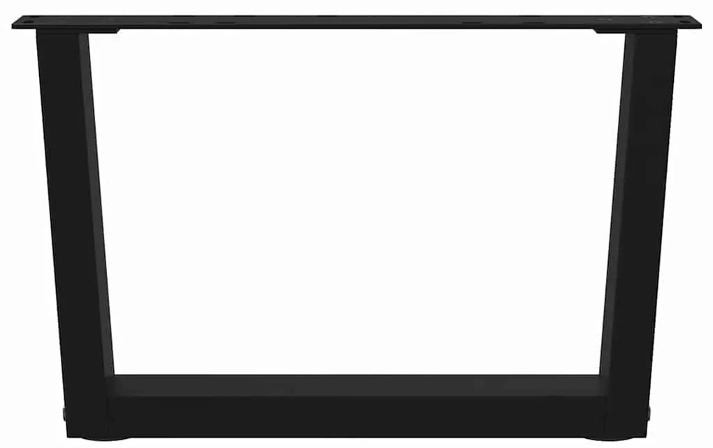 vidaXL Πόδια Τραπεζιού Σαλονιού Σχήματος V 2 τεμ. Μαύρο 60x(30-31,3) εκ. Ατσάλι