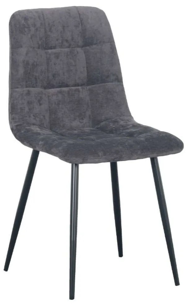 Καρέκλα Nature 03-0860 46x56,5x87,5cm Grey Chenille, Μέταλλο