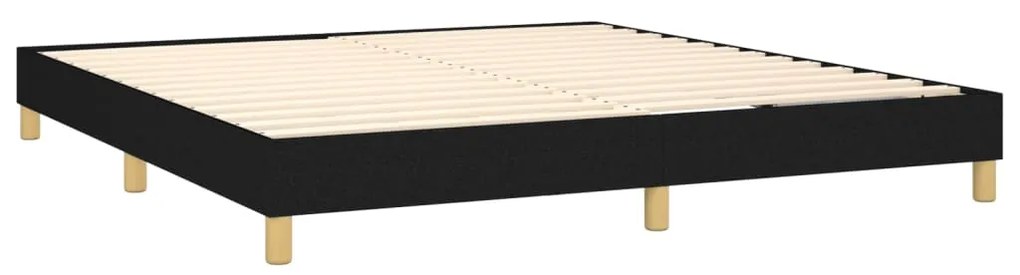 ΚΡΕΒΑΤΙ BOXSPRING ΜΕ ΣΤΡΩΜΑ &amp; LED ΜΑΥΡΟ 160X200 ΕΚ. ΥΦΑΣΜΑΤΙΝΟ 3133647