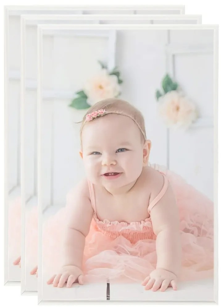 vidaXL Κορνίζες Κολάζ Επιτραπέζιες 3 τεμ. Ασημί 13 x 18 εκ. MDF