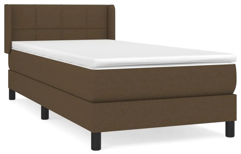 ΚΡΕΒΑΤΙ BOXSPRING ΜΕ ΣΤΡΩΜΑ ΣΚΟΥΡΟ ΚΑΦΕ 90X200 ΕΚ. ΥΦΑΣΜΑΤΙΝΟ 3129684