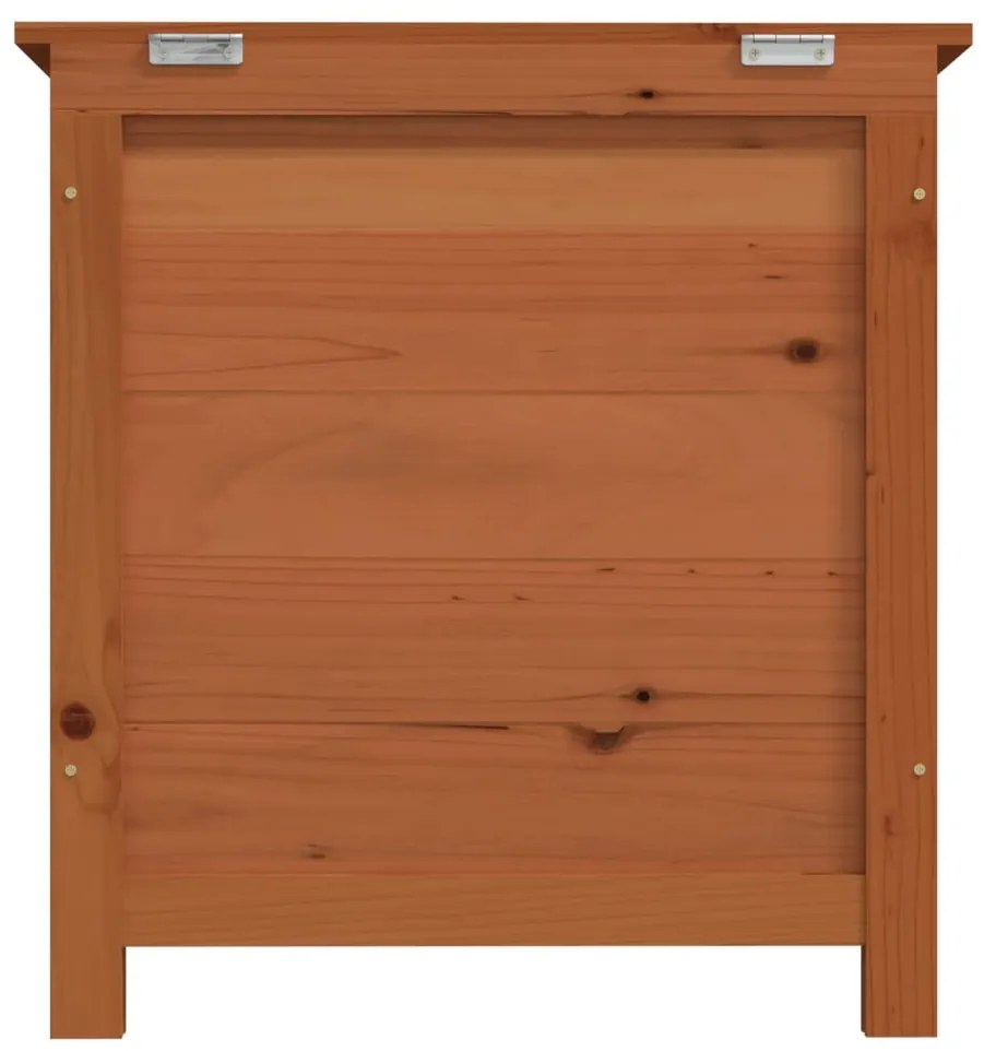 vidaXL Κουτί Μαξιλαριών Εξ. Χώρου Καφέ 50x50x56 εκ. Μασίφ Ξύλο Ελάτης