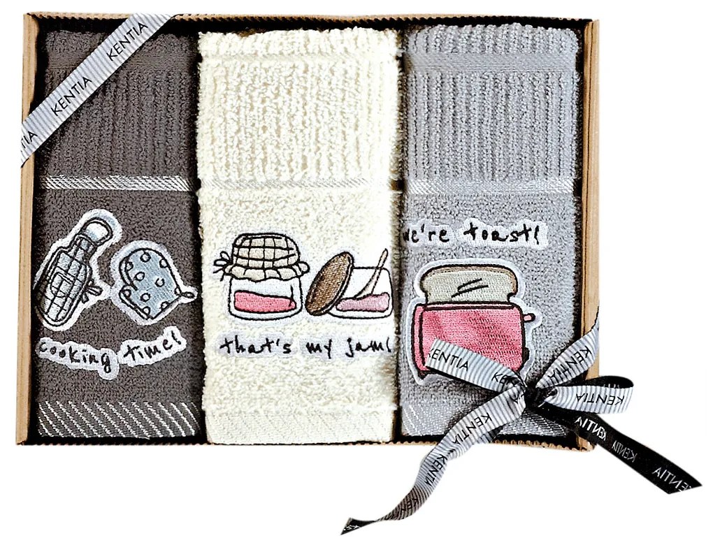 Πετσέτες Κουζίνας (Σετ 3τμχ) Kentia Kitchen Regalo 231