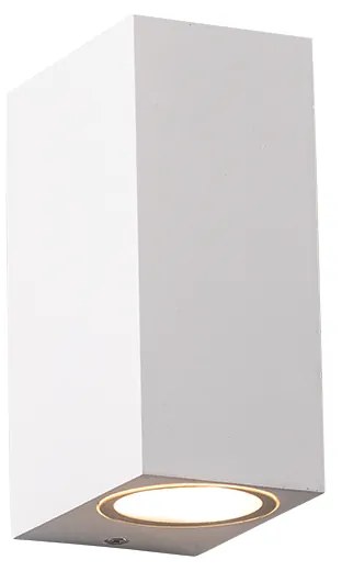 GU10 WALL LUMINAIRE PLASTIC 230V AC WHITE IP65 MAX.2X3W LED ACA SL8111GU10W