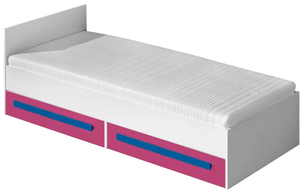Κρεβάτι Akron E110, Μονόκλινο, Άσπρο, 90x200, Πλαστικοποιημένη μοριοσανίδα, Τάβλες για Κρεβάτι, 94x203x71cm