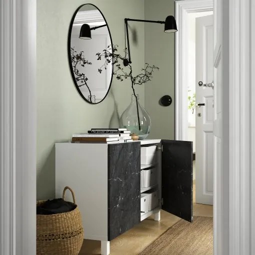 BESTÅ σύνθεση αποθήκευσης με πόρτες, 120x42x74 cm 494.214.38