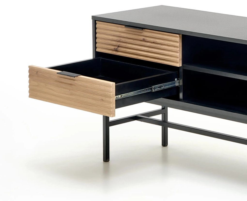 MURANO RTV-1 TV-stand, color: artisan oak/black DIOMMI V-PL-MURANO-RTV-1