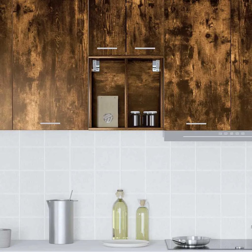 vidaXL Κρεμαστό ντουλάπι Καπνιστό Δρύς 40 x 29,5 x 40 εκ.