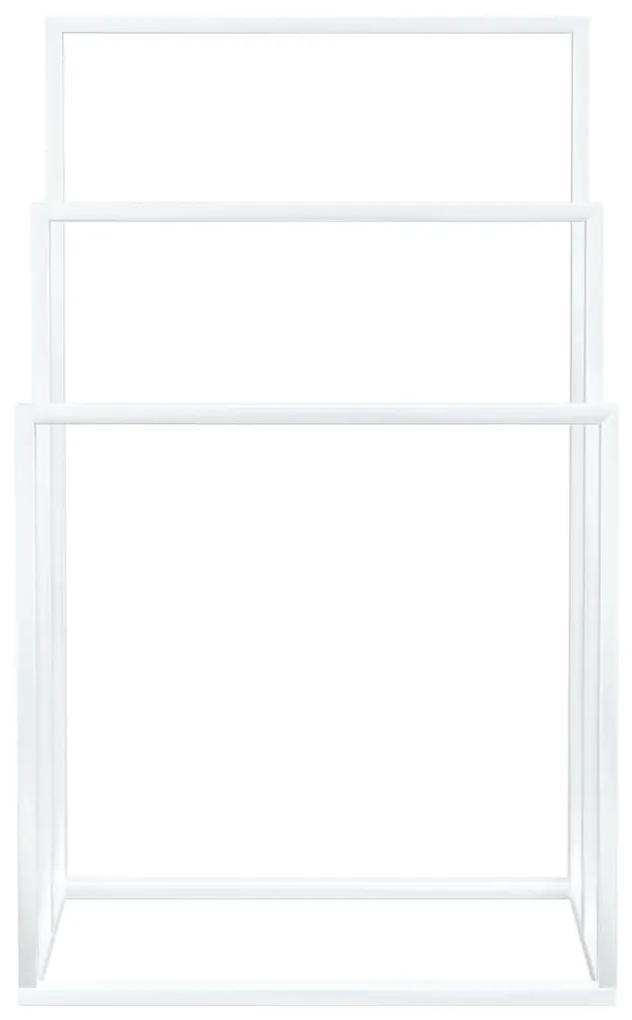 Κρεμάστρα για Πετσέτες Ανεξάρτητη Λευκή 48x24x79 εκ. Σιδερένια - Λευκό