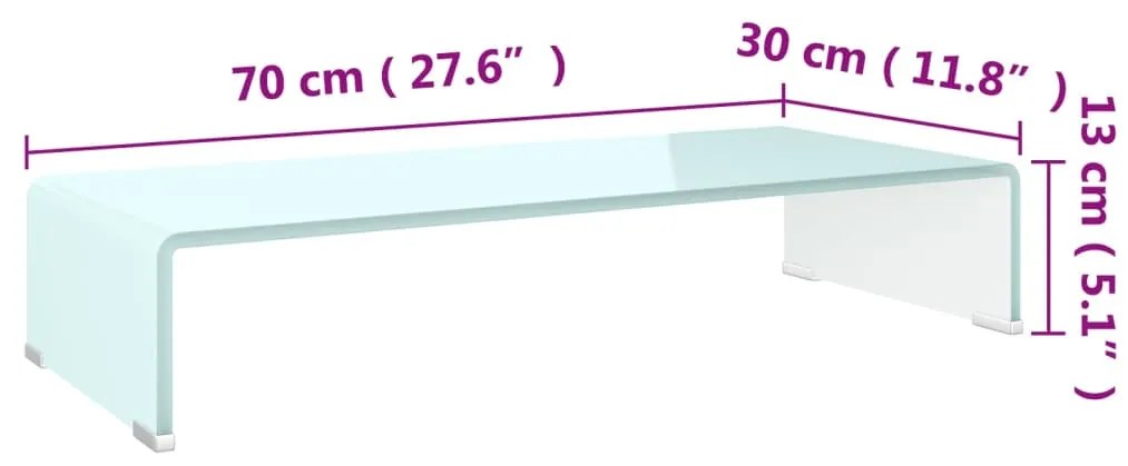 ΒΑΣΗ ΤΗΛΕΟΡΑΣΗΣ/ΟΘΟΝΗΣ ΛΕΥΚΗ 70 X 30 X 13 ΕΚ. ΓΥΑΛΙΝΗ 244144