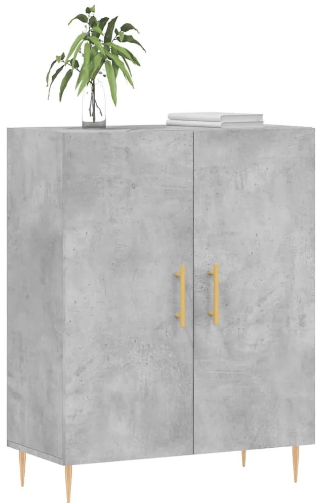 vidaXL Ντουλάπι Γκρι Σκυροδέματος 69,5x34x90 εκ. Επεξεργασμένο Ξύλο