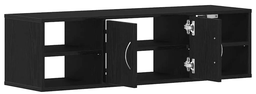 vidaXL Ράφι Τοίχου Μαύρη δρυς 140 x 41 x 75 εκ. Επεξεργασμένο ξύλο