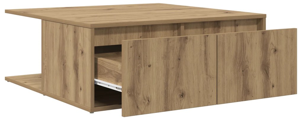 vidaXL Τραπεζάκι σαλονιού with Drawer artisan δρυς 80 x 80 x 31 cm