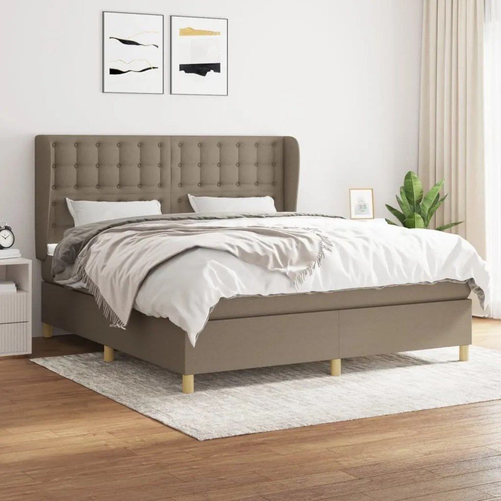 ΚΡΕΒΑΤΙ BOXSPRING ΜΕ ΣΤΡΩΜΑ TAUPE 180X200 ΕΚ. ΥΦΑΣΜΑΤΙΝΟ 3128865