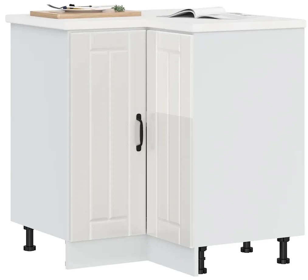 Γωνιακό ντουλάπι βάσης κουζίνας "Lucca" High Gloss White