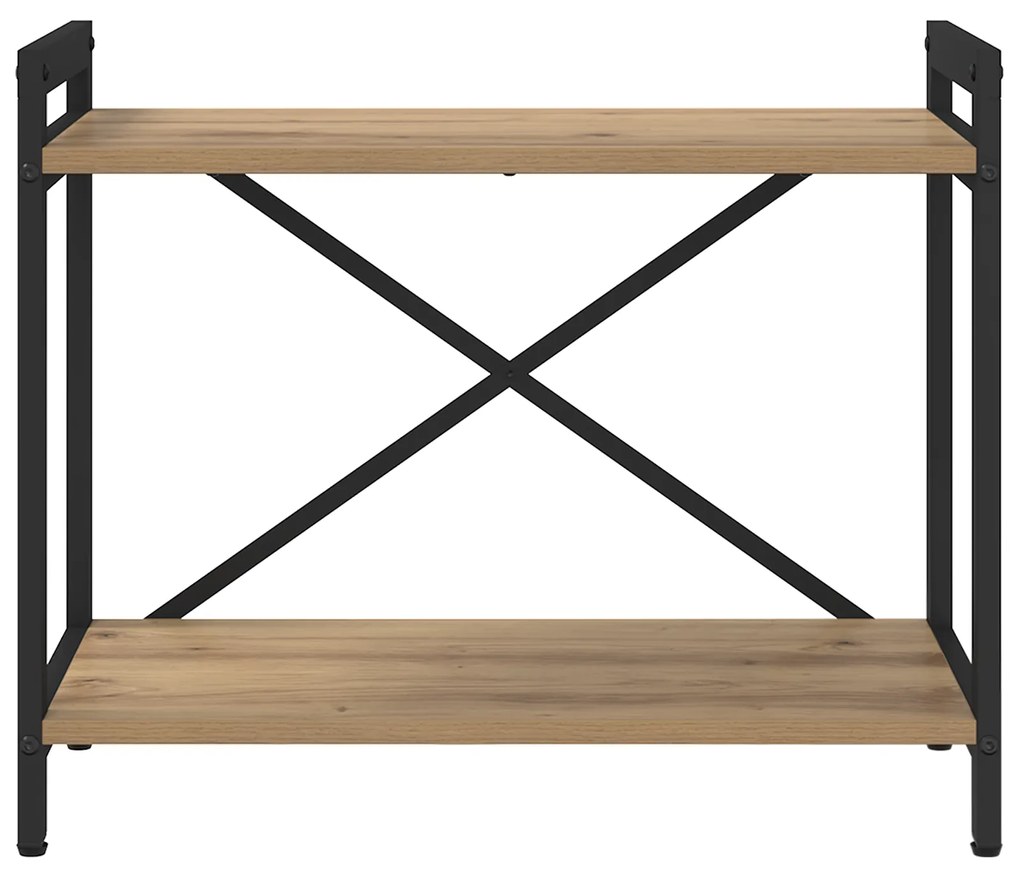 vidaXL Βιβλιοθήκη artisan δρυς 60 x 30 x 48.5 εκ Επεξεργασμένο ξύλο