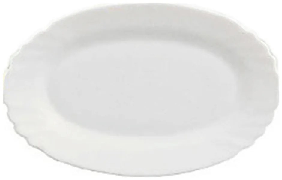 Ραβιέρα Οβάλ Ebro BR03130022 22cm Από Γυαλί Οπαλίνης White Bormioli Rocco Porcelain