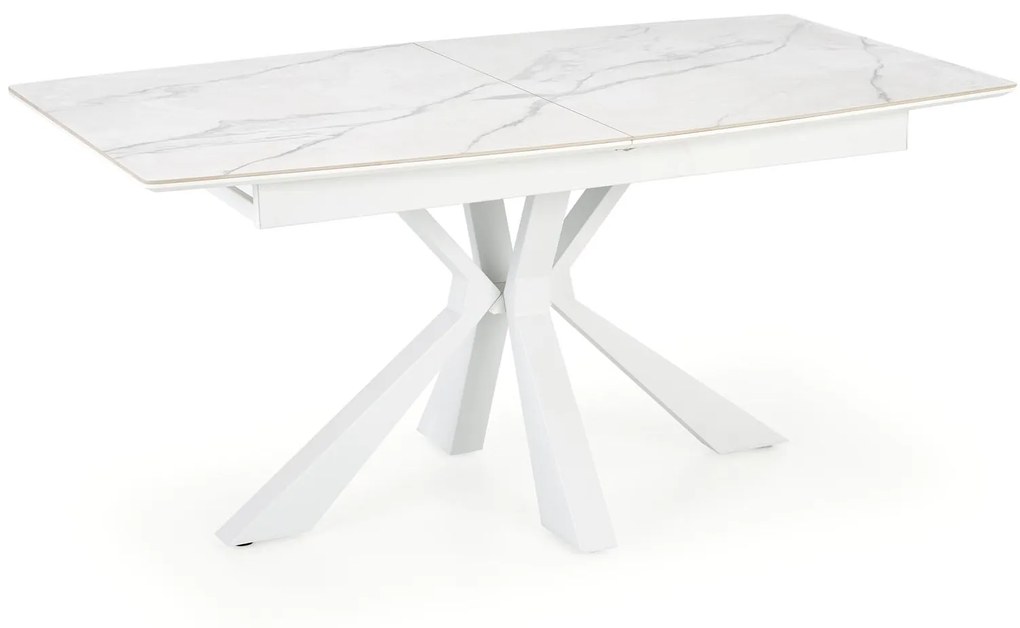 VIVALDI extension table white marble, leg white DIOMMI V-CH-VIVALDI-ST