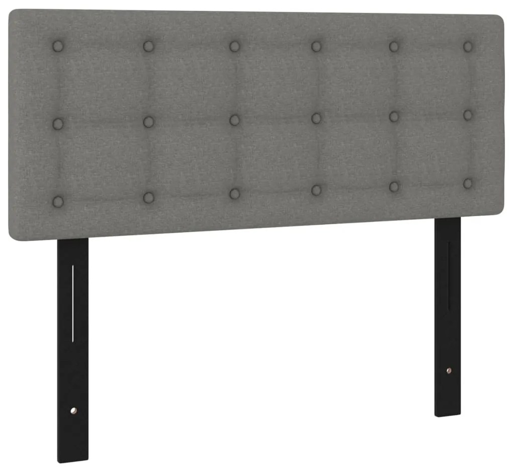 vidaXL Κεφαλάρι Κρεβατιού Σκούρο Γκρι 100x5x78/88 εκ. Ύφασμα