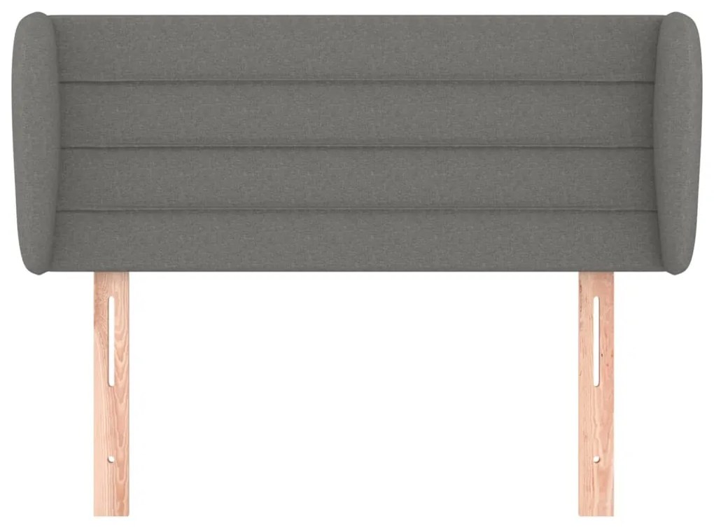 Κεφαλάρι με Πτερύγια Σκούρο Γκρι 103x23x78/88 εκ. Υφασμάτινο 3117275