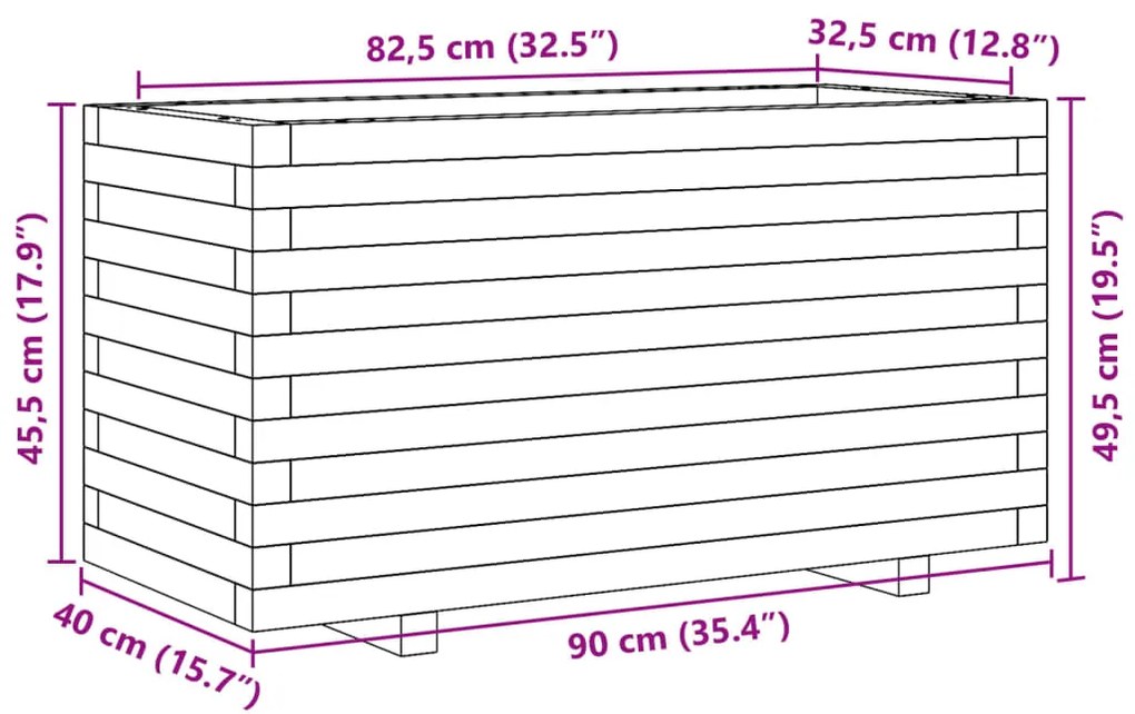 ΖΑΡΝΤΙΝΙΕΡΑ ΚΑΦΕ ΚΕΡΙΟΥ 90X40X49,5 ΕΚ. ΑΠΟ ΜΑΣΙΦ ΞΥΛΟ ΠΕΥΚΟΥ 847375