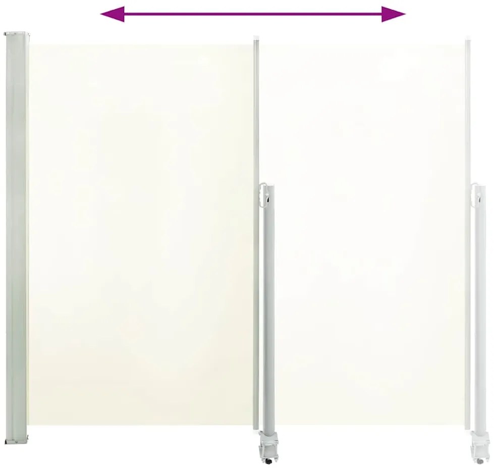 vidaXL Σκίαστρο Πλαϊνό Συρόμενο Βεράντας Κρεμ 160 x 300 εκ.