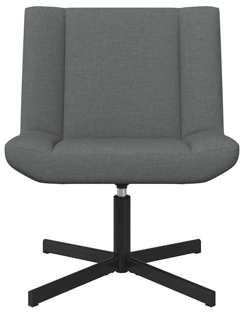 vidaXL Περιστρεφόμενη καρέκλα Σκούρο γκρι 63 x 75 x 76 εκ ύφασμα