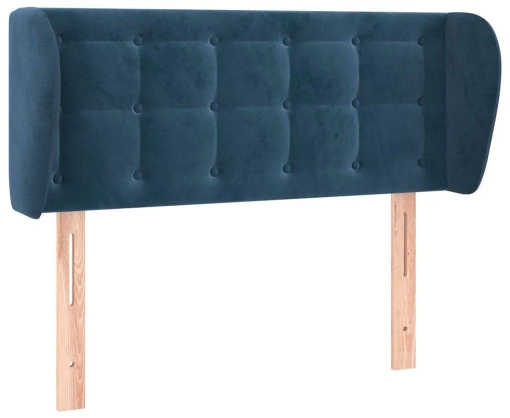 Κεφαλάρι με Πτερύγια Σκούρο Μπλε 93x23x78/88 εκ. Βελούδινο 3117618