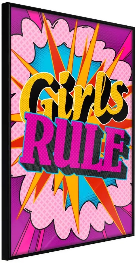 Αφίσα - Girls Rule (Colour) - 20x30 - Μαύρο - Χωρίς πασπαρτού