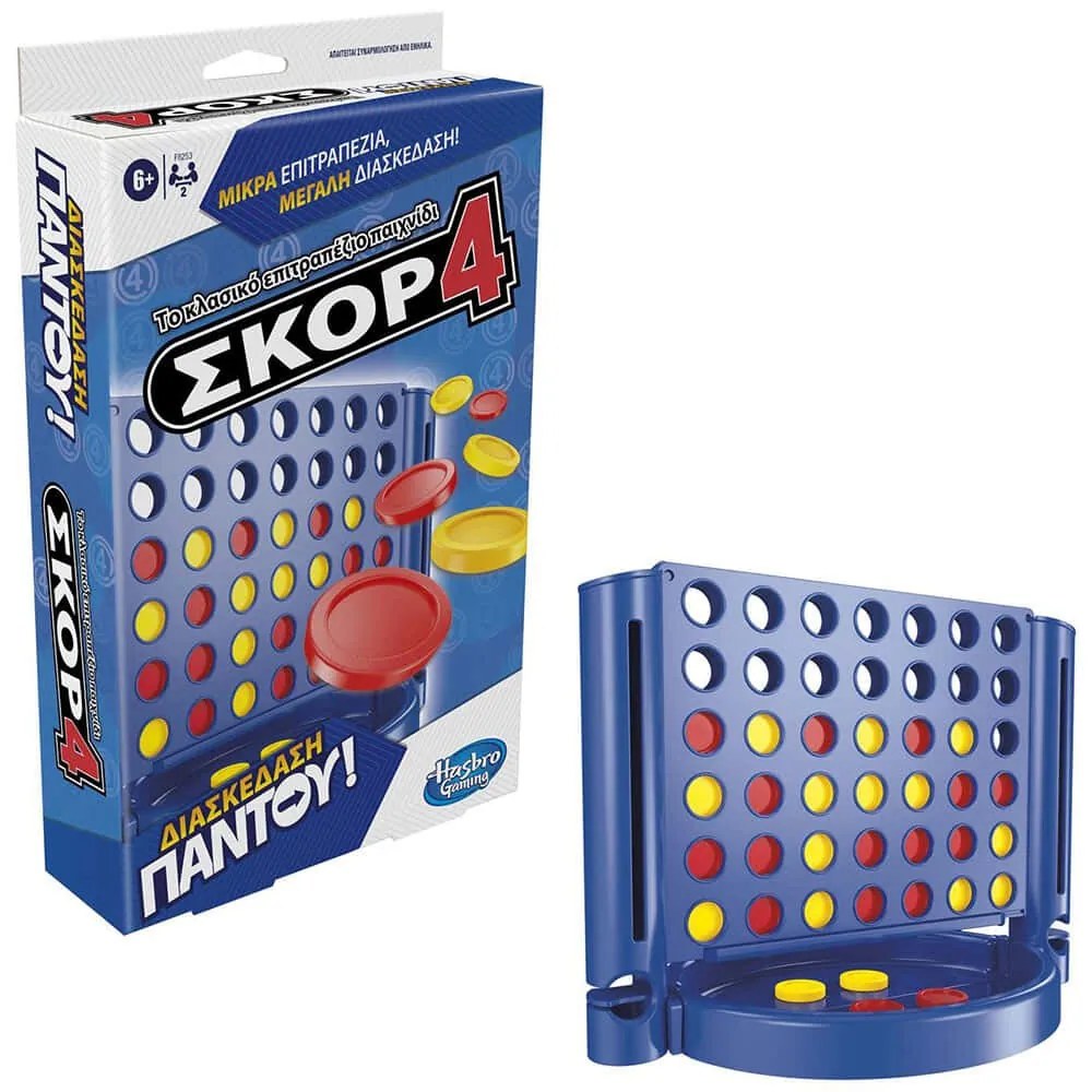 Επιτραπέζιο Παιχνίδι Connect 4: Grab &amp; Go F8253 (Ελληνική Γλώσσα) Για 2 Παίκτες 6 Ετών+ Multi Hasbro