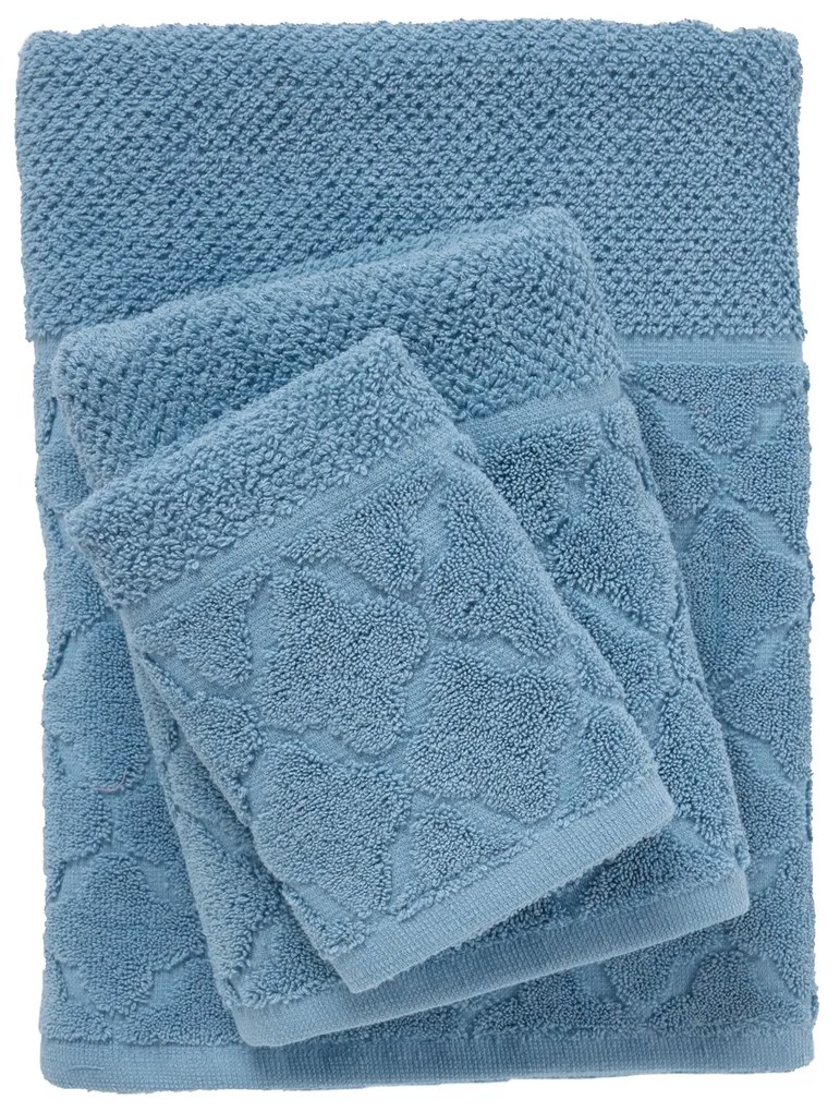 Σετ Πετσέτες 3τμχ Polycotton Best 0789 Μπλε Das Home