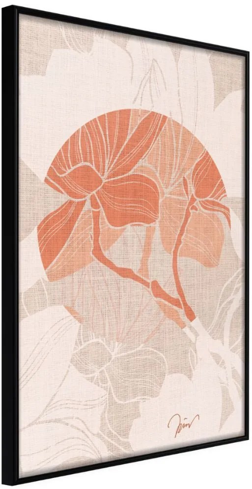 Αφίσα - Flowers on Fabric - 20x30 - Μαύρο - Χωρίς πασπαρτού