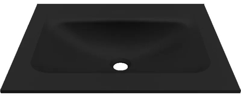 Karag BDVIV060BK46 Anim Επικαθήμενος Νιπτήρας Πορσελάνης 60.5x46.5x12cm Black