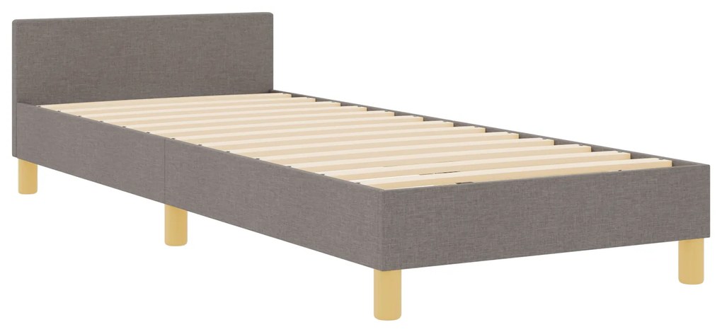 vidaXL Σκελετός Κρεβατιού με κεφαλάρι Taupe 80 x 200 cm ύφασμα