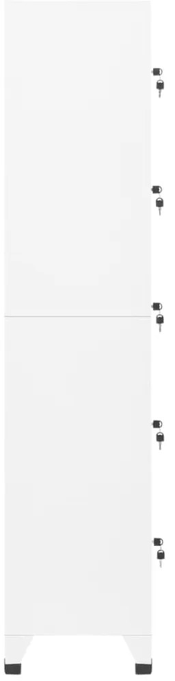 vidaXL Φοριαμός Λευκός 38 x 40 x 180 εκ. Ατσάλινος