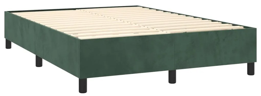 ΚΡΕΒΑΤΙ BOXSPRING ΜΕ ΣΤΡΩΜΑ ΣΚΟΥΡΟ ΠΡΑΣΙΝΟ 140X190ΕΚ. ΒΕΛΟΥΔΙΝΟ 3143022