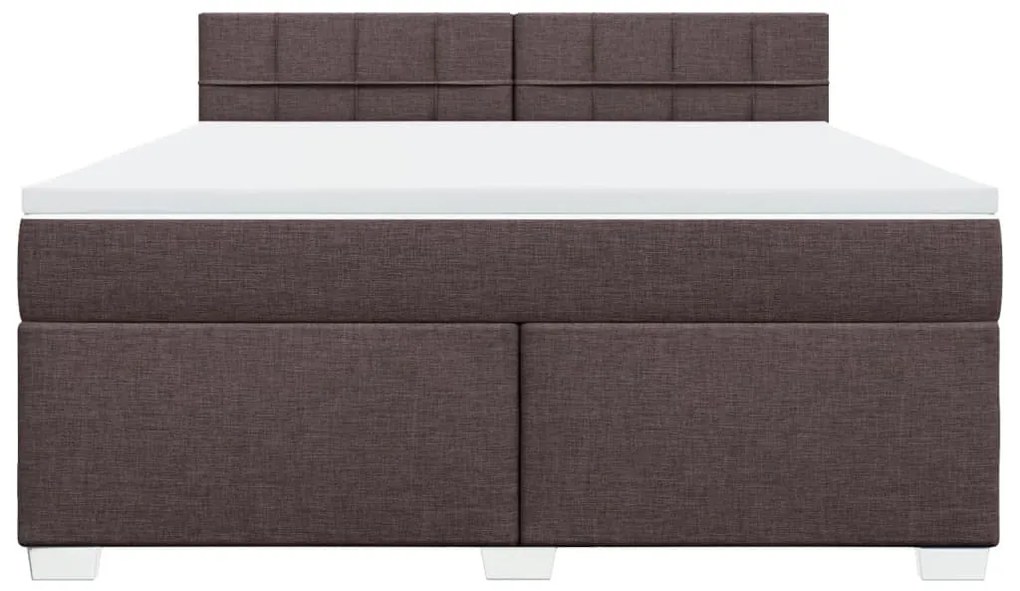 ΚΡΕΒΑΤΙ BOXSPRING ΜΕ ΣΤΡΩΜΑ ΣΚΟΥΡΟ ΚΑΦΕ 180X200 ΕΚ ΥΦΑΣΜΑΤΙΝΟ 3285970