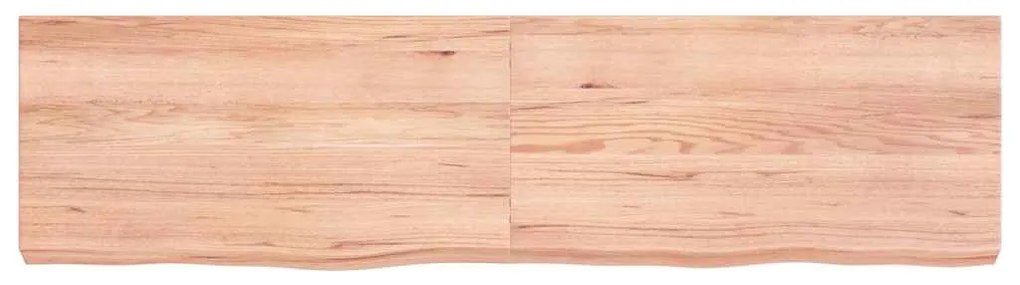 vidaXL Ράφι Τοίχου Ανοιχτό Καφέ 120x30x(2-6)εκ. Επεξ. Μασίφ Ξύλο Δρυός