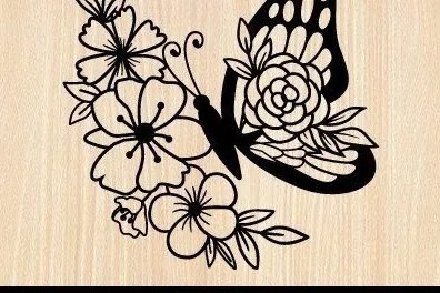 Σετ των 2 Intra απο ξύλο plywood 3mm-4mm πάχος Κοπή χαρτιού πεταλούδας Δίασταση 30x20 cm INTRAFABR-30781878