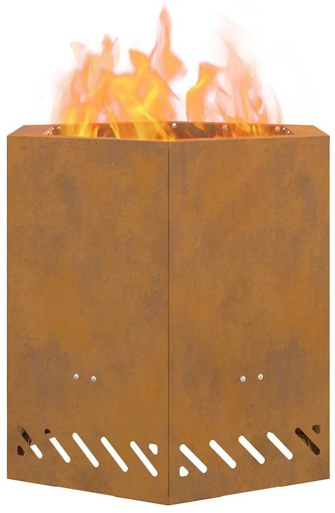 vidaXL Φωτιά Καφέ 48 x 48 x 51 cm Ατσάλι σκληρυθέν στον αέρα