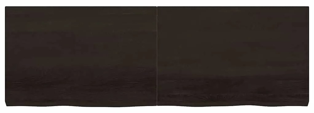 vidaXL Επιφάνεια Τραπεζιού Σκούρο Καφέ 180x60x(2-6)εκ Επεξ. Μασίφ Δρυς