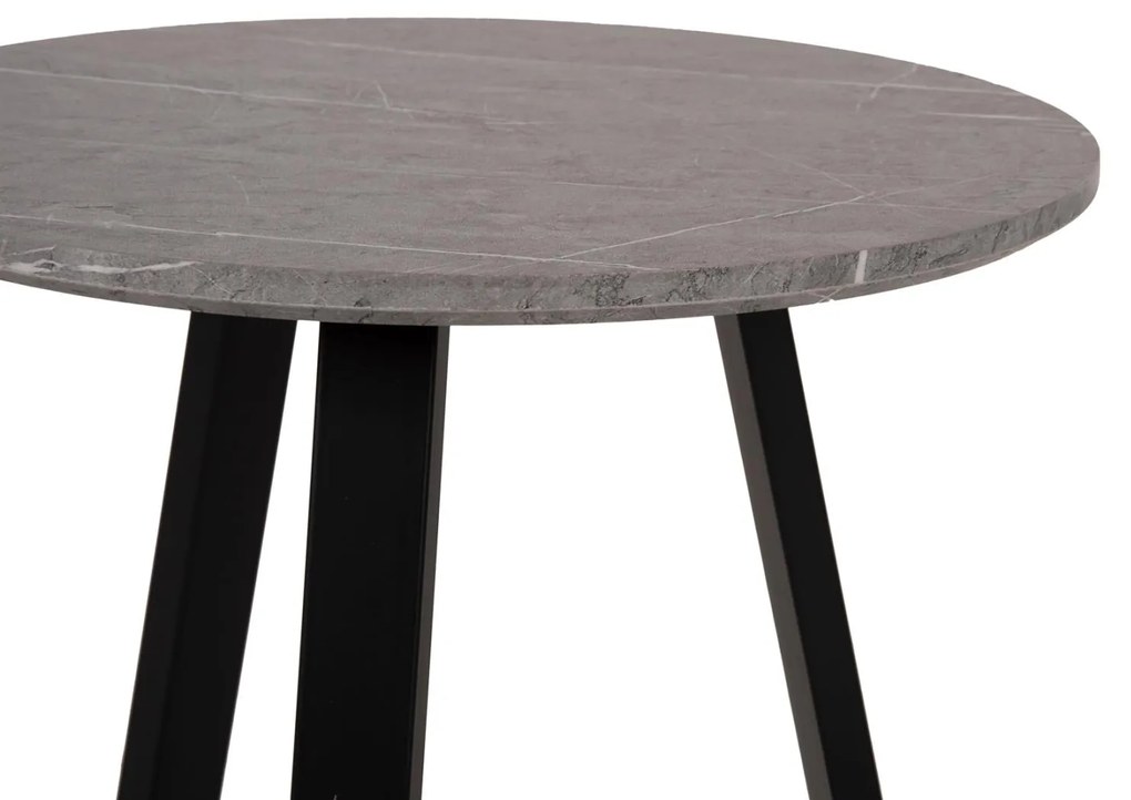 Τραπεζάκια Σαλονιού Rocket Σετ 2 τεμ MDF Γκρί Μάρμαρο Φ80εκ &amp; Φ45εκ. 80x80x42 εκ.